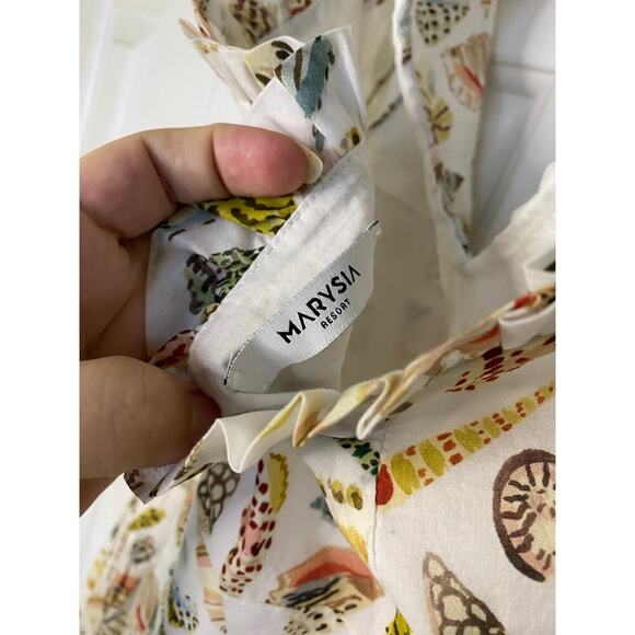 Marysia Chalmers Midi Dress Shell Print Size Medium - Picture 7 of 8